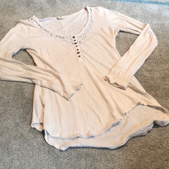 Free People Tops - Lace accent Henley